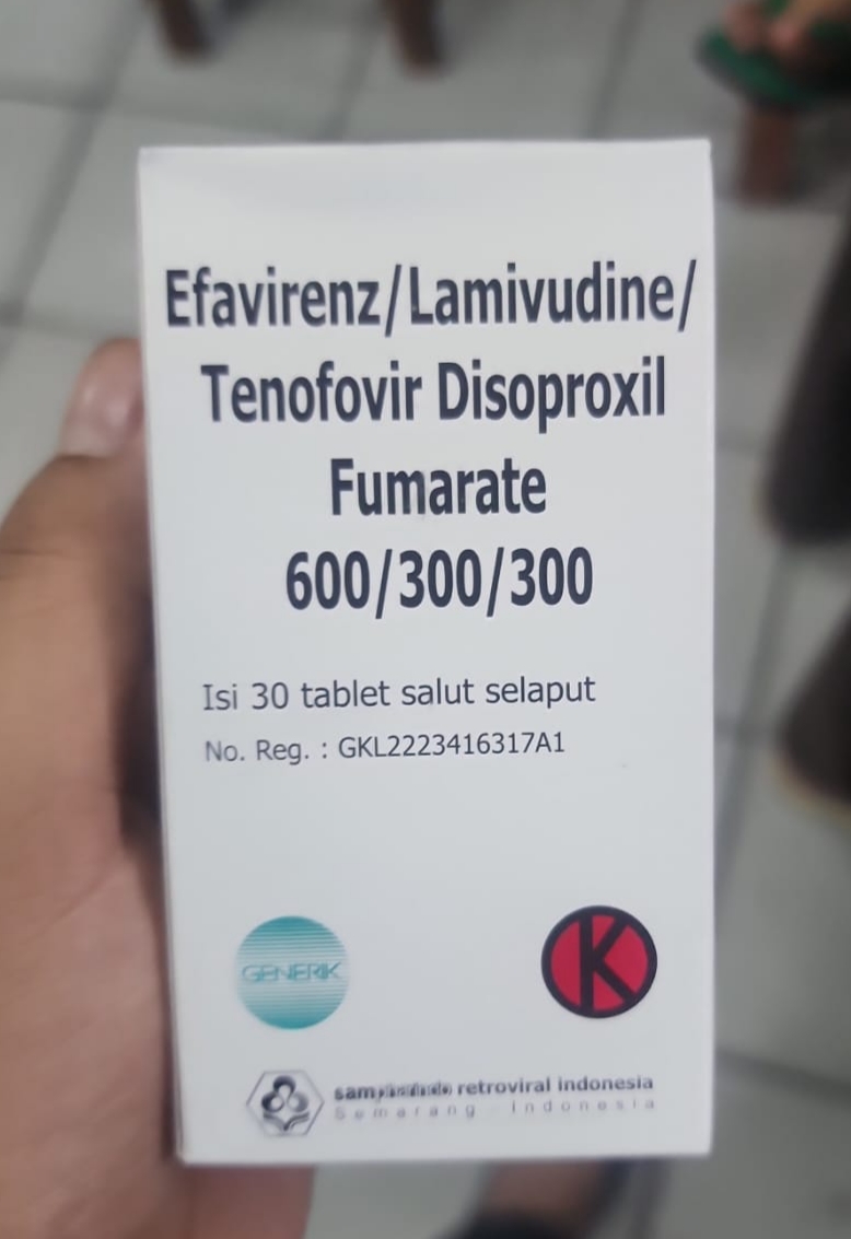 Efavirenz / Lamivudine / Tenofovir Disoproxil Fumarate 600/300/300 - Sampharindo Retroviral