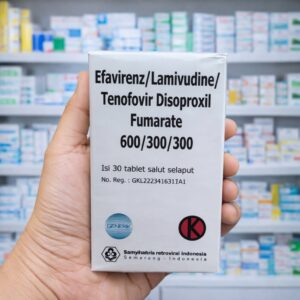 Efavirenz / Lamivudine / Tenofovir Disoproxil Fumarate 600/300/300 mg 30 tablet – Sampharindo Retroviral Indonesia